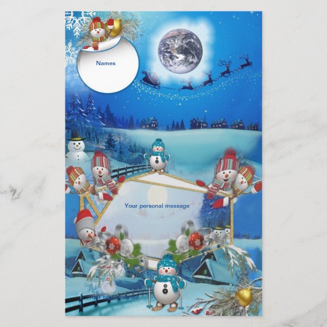 Winterkarte für das neue Jahr 2023 Briefpapier (Vorderseite)