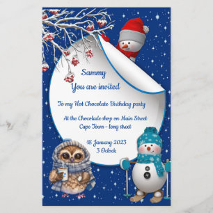 Winterkarte für das neue Jahr 2023 Briefpapier