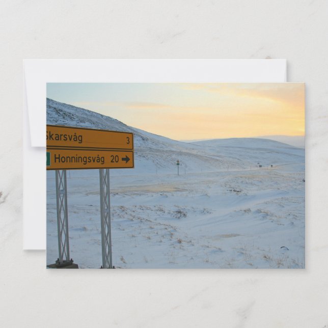 Winterkarte Norwegen (Vorderseite)