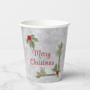 Winterkiefern und Holzerzeugnisse Pappbecher