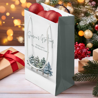 Winterkiefern Weihnachten Personalisiert Kleine Geschenktüte