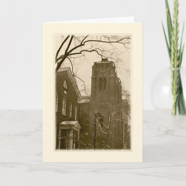 "Winterkirche (NYC)" Weihnachtskarte - Weihnachten (Vorderseite)