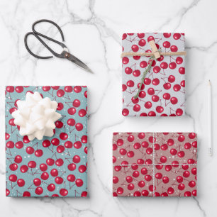 Winterkirsche. Geschenkpapier Set