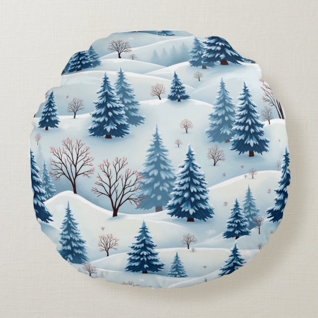 Winterkissenpolster Rundes Kissen (Vorderseite)