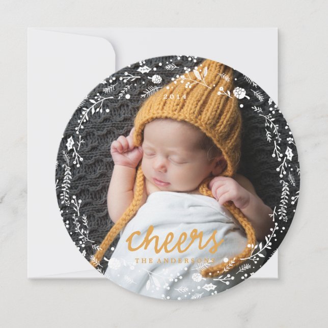 Winterkranke Feiertagskarte (Vorderseite)