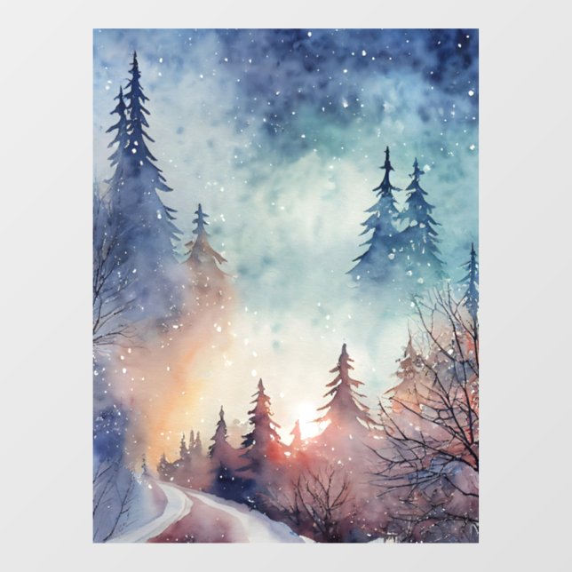 Winterkunstfenster Fensteraufkleber (Blatt)