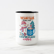 Winterküsse und Snowflake-Wünsche