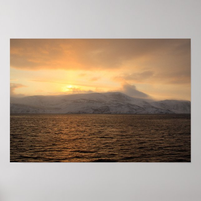 Winterküste Norwegens Poster (Vorne)