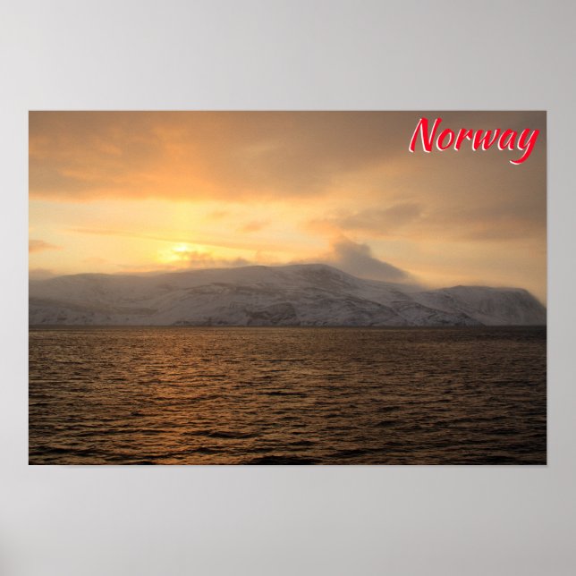 Winterküste Norwegens Poster (Vorne)