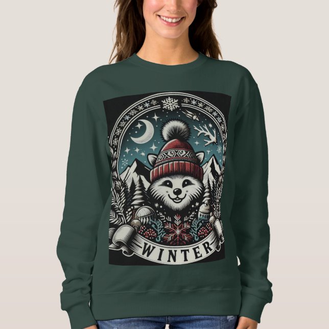 Winterlächeln Sweatshirt (Vorderseite)