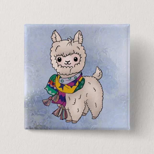 Winterlama Button (Vorderseite)