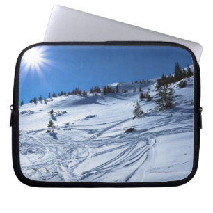 Winterland Wintersonne Laptopschutzhülle
