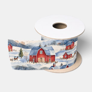 Winterlandbauernhof & Rote Ställe Satinband
