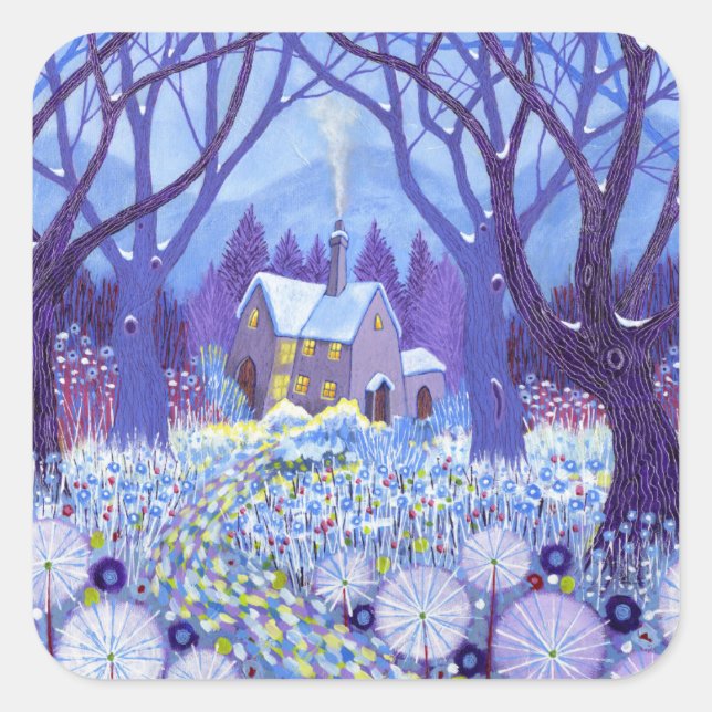 Winterlands 2012 quadratischer aufkleber (Vorderseite)