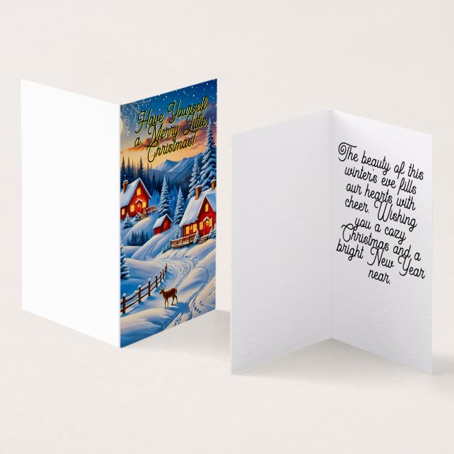 Winterlandschaft (Innenseite und Außenseite)