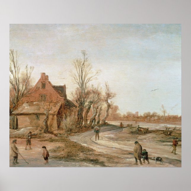 Winterlandschaft, 1623 poster (Vorne)