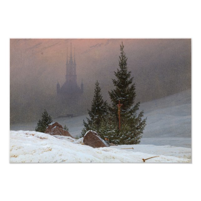 Winterlandschaft, 1811 von Caspar David Friedrich Fotodruck (Vorne)