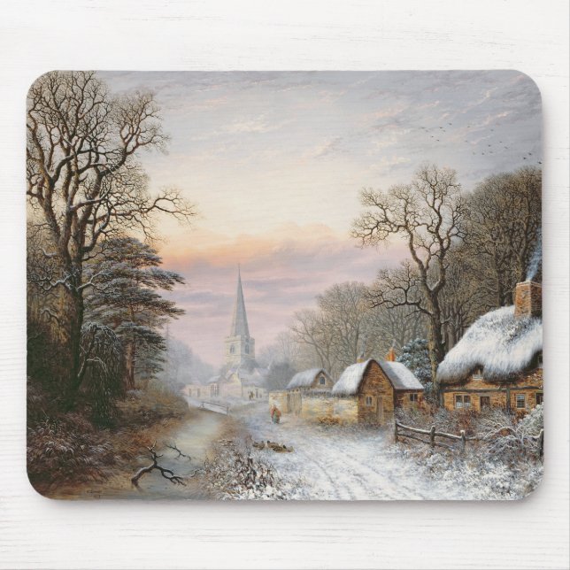 Winterlandschaft, 1869 mousepad (Vorne)