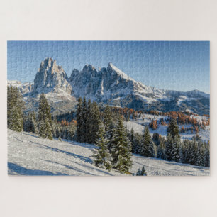 Winterlandschaft Alpe di Siusi Dolomites