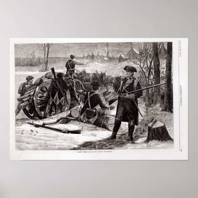 Winterlandschaft auf dem Campingplatz der Continen Poster (Vorne)