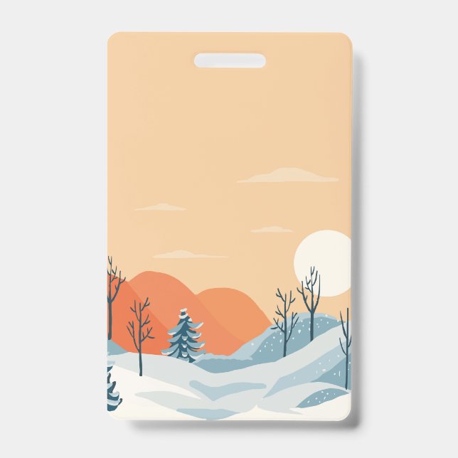 Winterlandschaft Ausweis (Vorderseite)