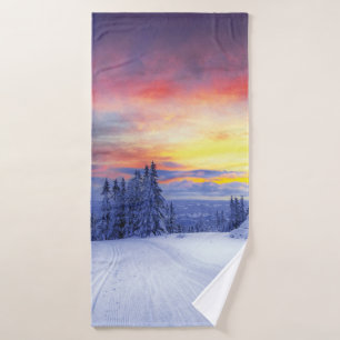 Winterlandschaft Badehandtuch