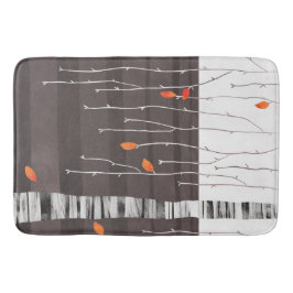 Winterlandschaft Bäume Malerei Badematte