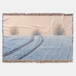 Winterlandschaft Bäume mit gemütlichem Hoarfrost B Decke