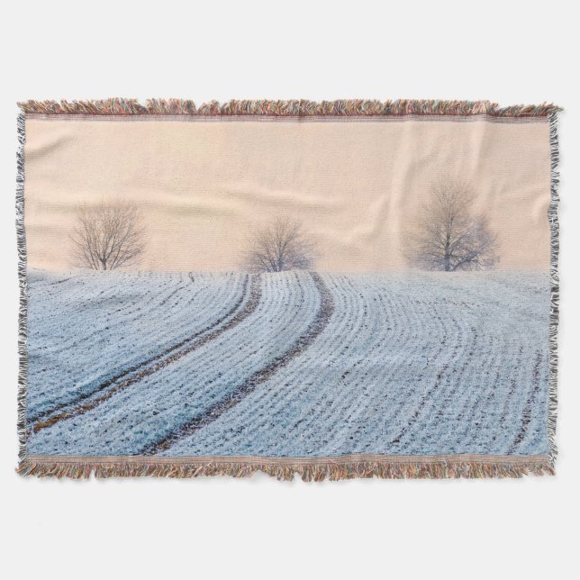 Winterlandschaft Bäume mit gemütlichem Hoarfrost B Decke (Vorderseite)