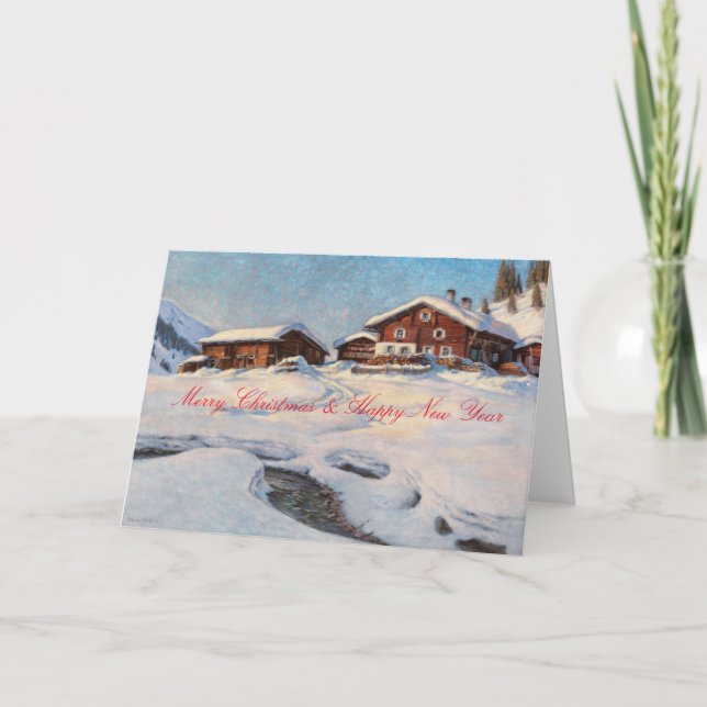 Winterlandschaft bei Davos Karte (Vorderseite)