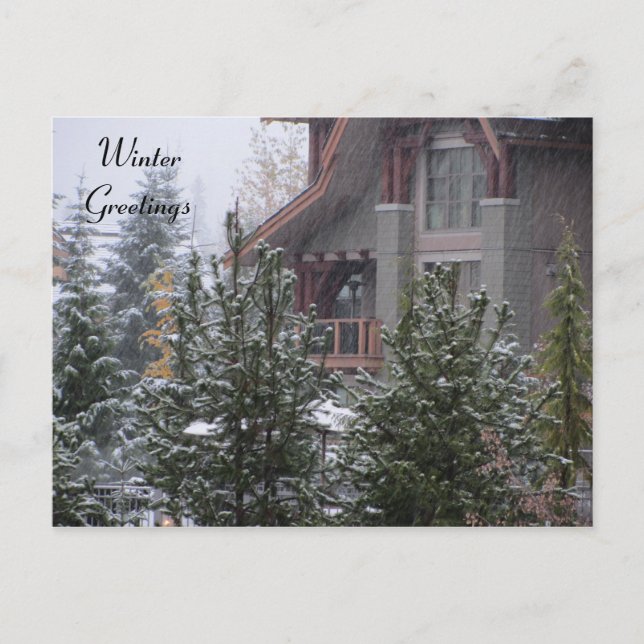 Winterlandschaft bei Whistler, B.C. Postkarte (Vorderseite)