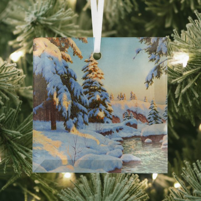 Winterlandschaft, Bessonof Ornament Aus Glas (Insitu)