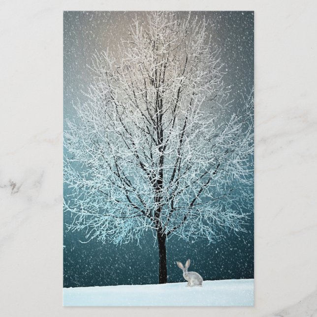 Winterlandschaft Briefpapier (Vorderseite)
