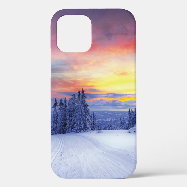Winterlandschaft Case-Mate iPhone Hülle (Rückseite)