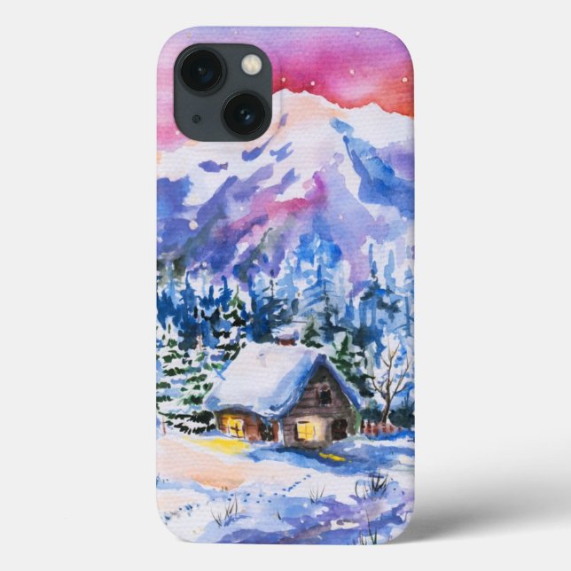 Winterlandschaft Case-Mate iPhone Hülle (Rückseite)