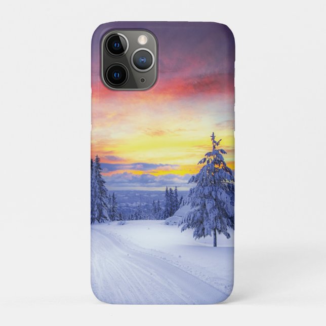 Winterlandschaft Case-Mate iPhone Hülle (Rückseite)