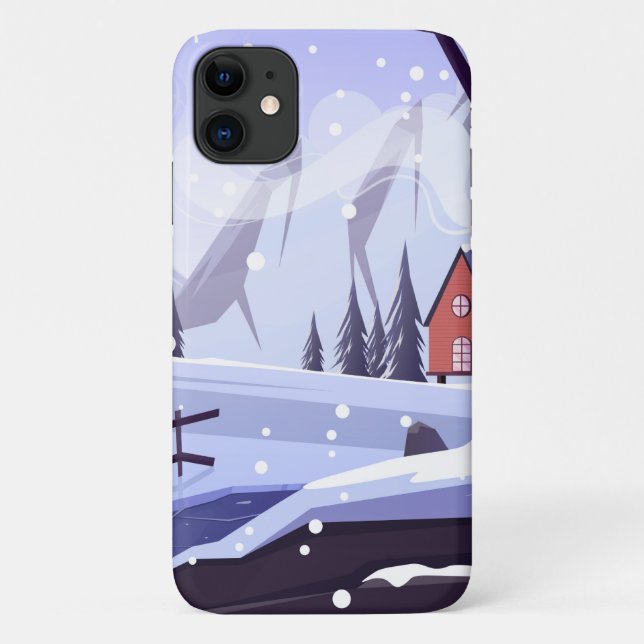 Winterlandschaft Case-Mate iPhone Hülle (Rückseite)