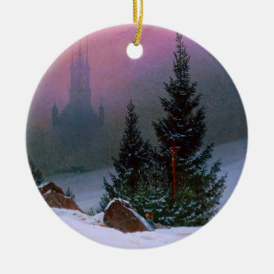 Winterlandschaft Caspar David Friedrich Keramik Ornament