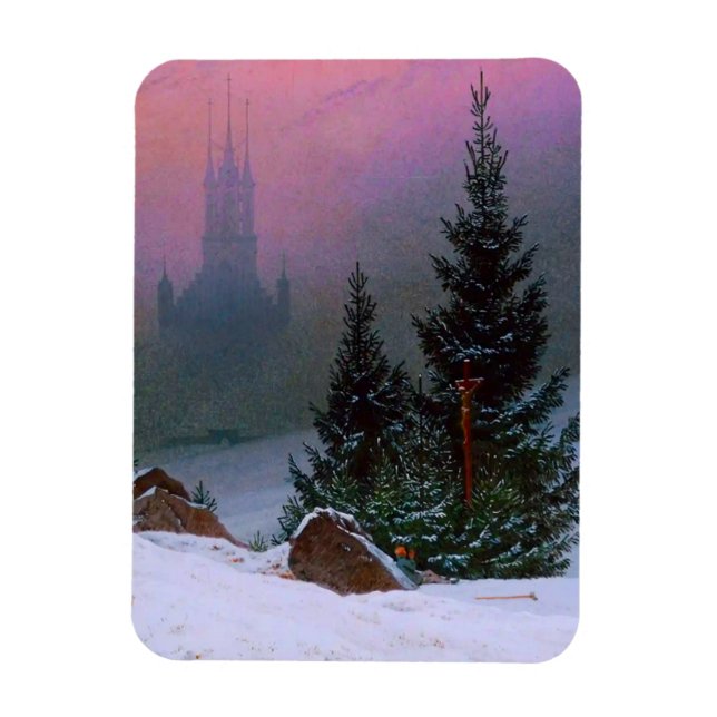 Winterlandschaft Caspar David Friedrich Magnet (Vertikal)