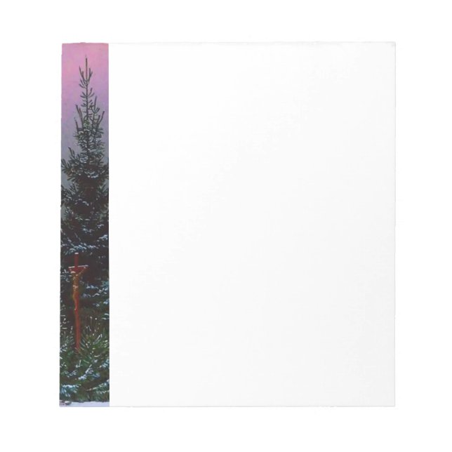 Winterlandschaft Caspar David Friedrich Notizblock (Vorderseite)