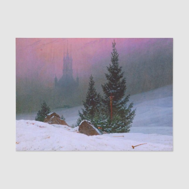 Winterlandschaft Caspar David Friedrich Seidenpapier (Vorderseite)
