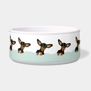 Winterlandschaft-Dachshund-Silhouette-Haustier-Sch Napf