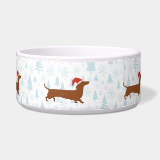 Winterlandschaft Dachshund-Silhouette Haustier-Sch Napf