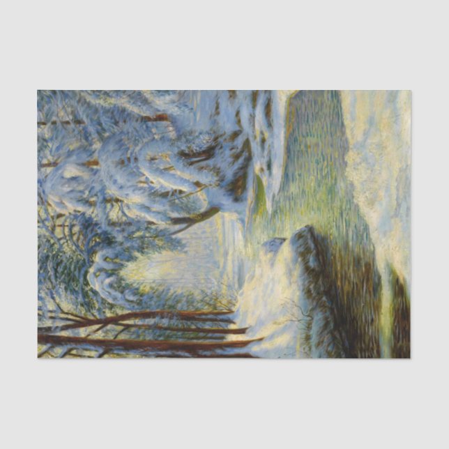 Winterlandschaft, Dekoupage Seidenpapier (Vorderseite)