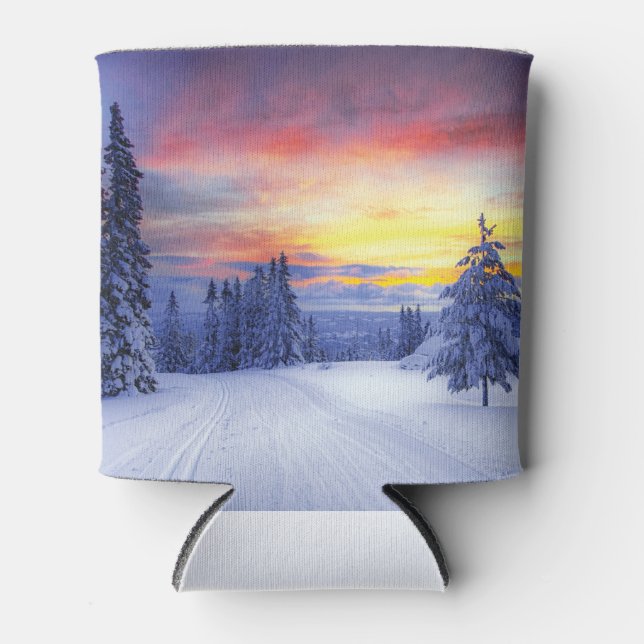 Winterlandschaft Dosenkühler (Vorderseite)