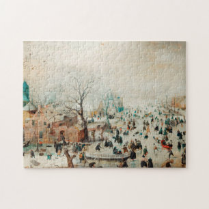 Winterlandschaft Eis Läufer 1608 Hendrick Avercam