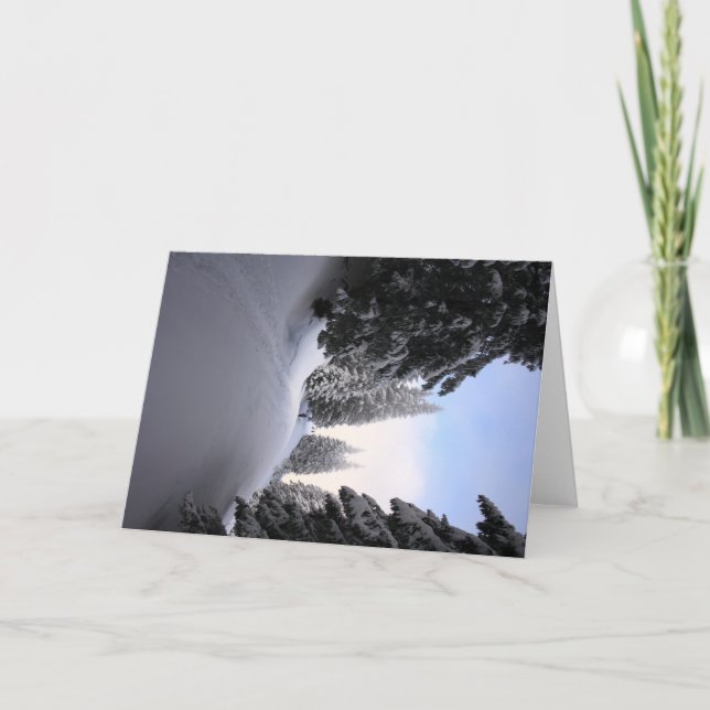 Winterlandschaft Feiertagskarte (Vorderseite)