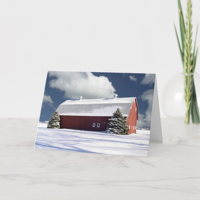 Winterlandschaft Feiertagskarte (Vorderseite)