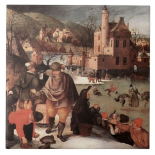 Winterlandschaft. Fine Art Christmas Geschenk Tile Fliese