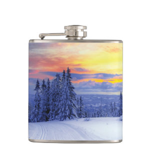 Winterlandschaft Flachmann